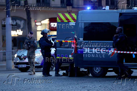Security incident near the Champs Elysees avenue, in Paris