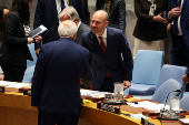 France's Minister for Europe and Foreign Affairs Jean-Noel Barrot chairs U.N. Security Council meeting on Israel and Palestinian conflict