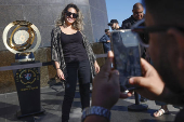 Trofeo de la Copa Mundial de Clubes de la FIFA en el Monumento al Cristo Redentor