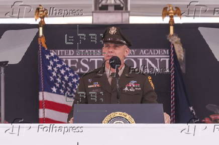 US President Trump delivers commencement address at US Military Academy