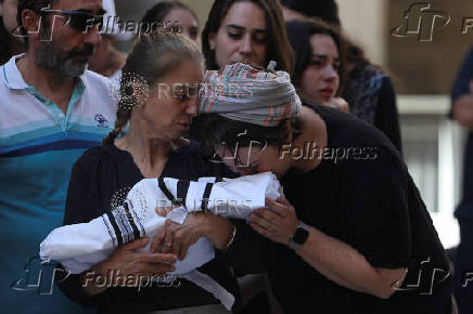 Funeral of two-week-old Ravid Haim, in Jerusalem