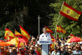 Spain's opposition party, the PP, holds a protest against the government of Prime Minister Pedro Sanchez, in Madrid
