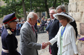 Britain's King Charles vists Lancaster