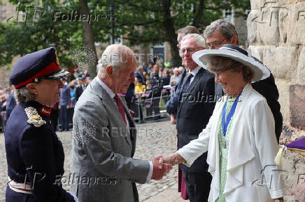 Britain's King Charles vists Lancaster