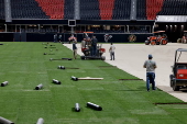 Natural grass installation for FIFA Club World Cub soccer in Atlanta
