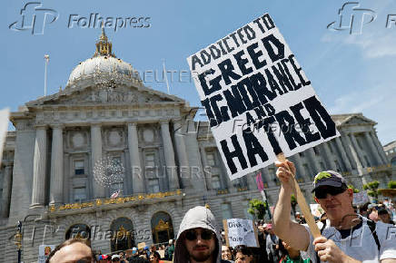 One of several nationwide ?No Kings? protests against President Trump in San Francisco