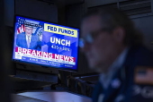 New York Stock Exchange as Fed leaves rates unchanged