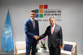 Pedro Sánchez se reúne con el secretario general de Naciones Unidas, António Guterres
