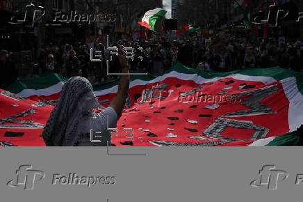 Pro-Palestine protest in Melbourne, Australia