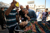 Aftermmath of an Israeli strike on The Church of the Holy Family in Gaza City