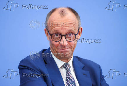 German Chancellor Merz holds press conference in Berlin