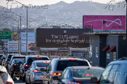 Billboards advertising artificial intelligence services in San Francisco