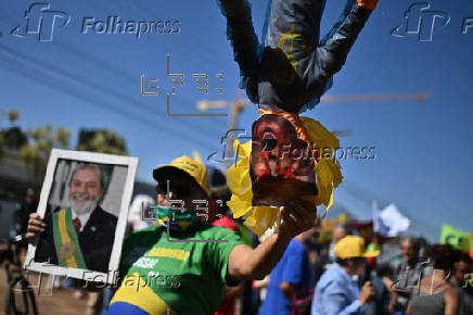 Manifestantes en Brasil protestan contra aranceles de EE.UU