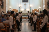Mass in honor of late Pope Francis at the Latin Cathedral in Aleppo