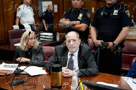 Harvey Weinstein appears at Manhattan Criminal Court for his rape and sexual assault trial, in New York City