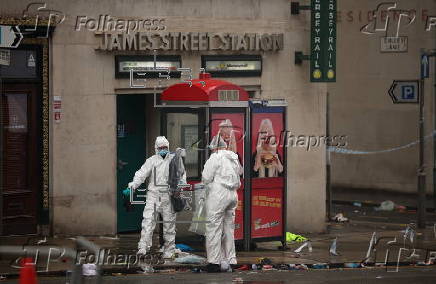 Aftermath of car ramming incident in Liverpool