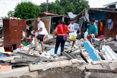 Aftermath of an earthquake in Paratebueno