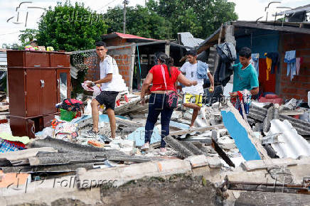 Aftermath of an earthquake in Paratebueno