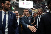 French President Macron visits VivaTech fair in Paris