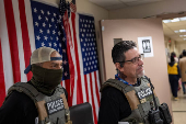 U.S. federal immigration officers at immigration court in New York