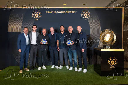 Copa do Mundo de Clubes da FIFA durante uma coletiva de imprensa na Trump Tower, em Nova York