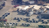 Area where an explosion took place at a Los Angeles County Sheriff's Department's Biscailuz Center Academy Training facility