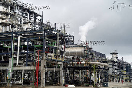 FILE PHOTO: A view of the Mild Hydrocracking Unit (MHC) at the Dangote Petroleum Refinery in Lagos