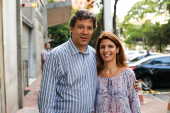 Fernando Haddad e Ana Estela Haddad na posse de Jô Soares