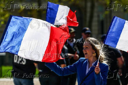 Rally in support of French far-right leader Marine Le Pen in Paris