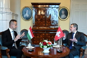 Hungarian Foreign and Trade Minister Peter Szijjarto visits Switzerland