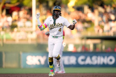 MLB: Los Angeles Angels at Athletics
