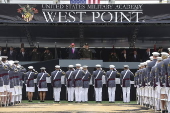 US President Trump delivers commencement address at US Military Academy