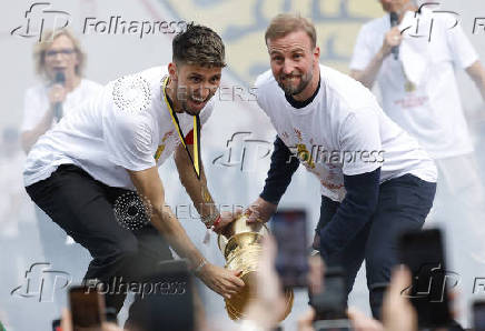 DFB Cup - VFB Stuttgart celebrate winning DFB Cup