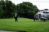 US President Donald Trump Returns to the White House on Memorial Day Weekend