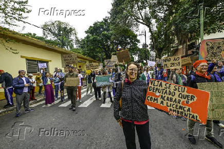 Protesto em São José dos Campos contra o PL da Devastação