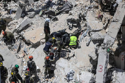Aftermath of missile attack from Iran on Israel