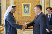 Sheikh Mansour bin Zayed Al Nahyan, UAE Vice President and Deputy Prime Minister receives Igor Krasnov, Prosecutor-General of Russia, in Abu Dhabi