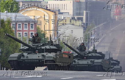 General rehearsal for Russia's annual Victory Day parade in Moscow
