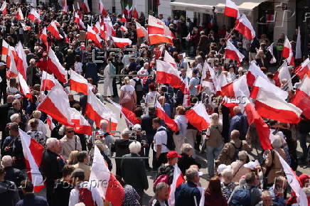 Rally for Polish presidential candidate Karol Nawrocki