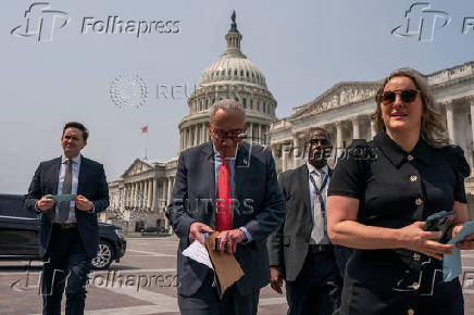 Democratic Senators Hold Press Conference on U.S. President Donald Trump's Tax and Spending Bill