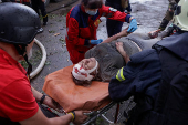 Aftermath of a Russian drone attack in Kharkiv