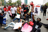 Demonstration against the death of Kenyan blogger Albert Ojwang who died in police custody, in downtown Nairobi
