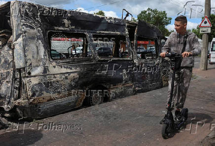 Aftermath of Russian drone and missile attacks in the city of Bila Tserkva