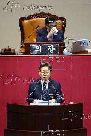 South Korean President Lee Jae Myung presents second supplementary budget proposal at National Assembly