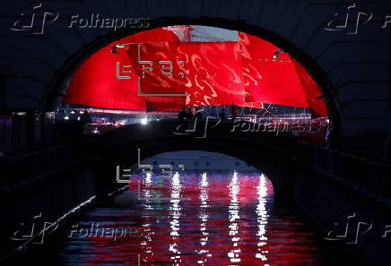 General rehearsal of the Scarlet Sails celebration in Saint Petersburg