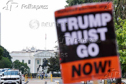 Protest following U.S. President Trump's announcement in Washington D.C.