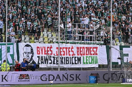 Polish President Karol Nawrocki at the Lechia match in Gdansk
