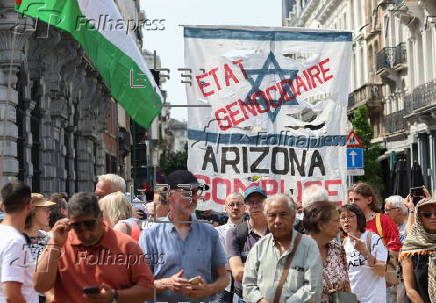 Protest in Brussels as Belgian MPs prepare for Gaza debate