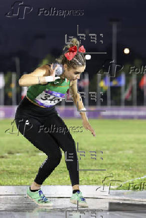Atletismo: heptatlón femenino lanzamiento de peso