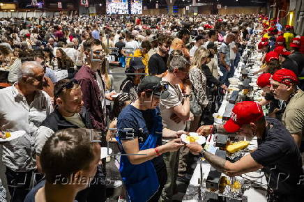 Attempt to beat the record for the world's largest raclette in Switzerland